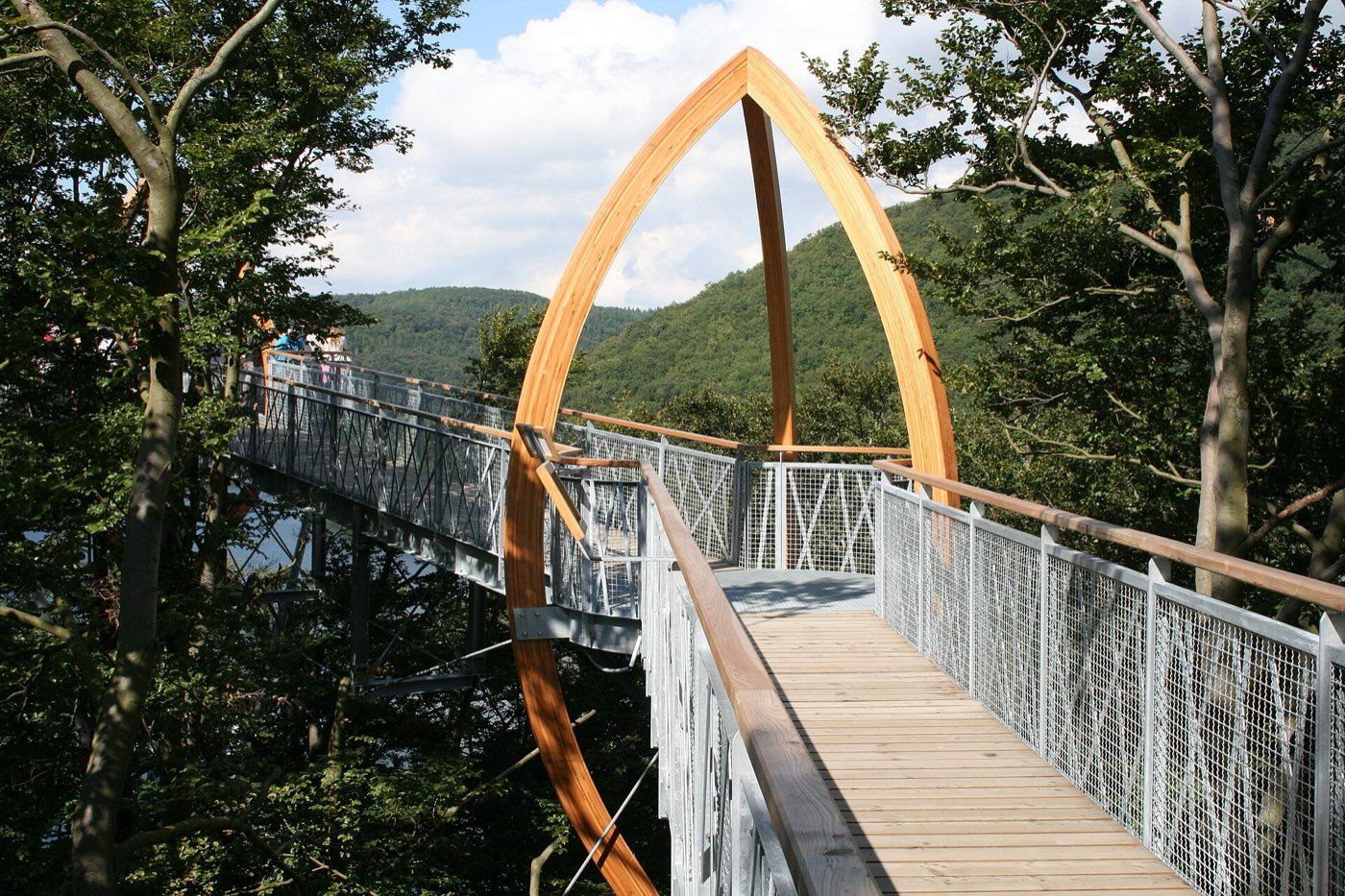 Der Baumkronenweg hoch über dem Edersee